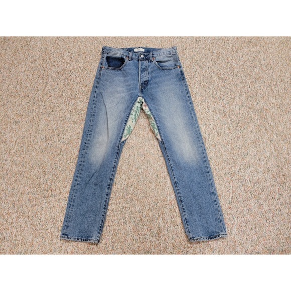 Levi's Other - Levis Altered Taper Jeans Mens 31x30 Blue Floral Gusset Custom Denim